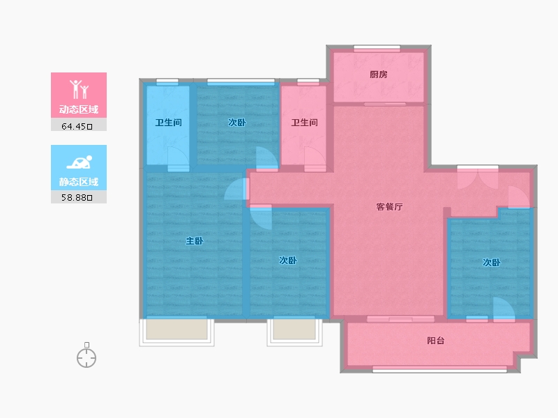 河北省-邢台市-保利时光印象-117.00-户型库-动静分区