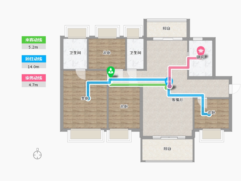 广东省-云浮市-碧桂园雅居乐大名府-102.00-户型库-动静线