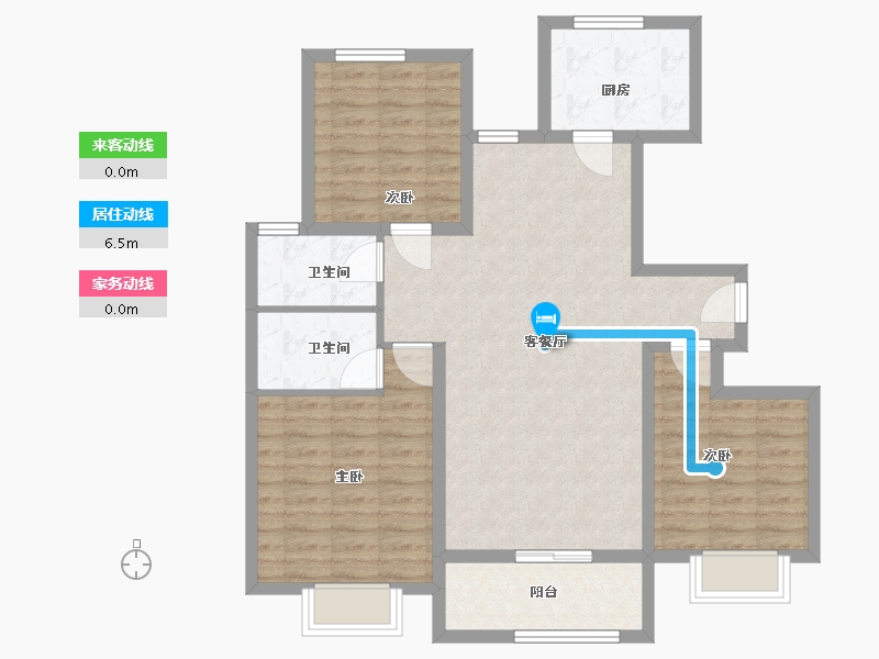 山东省-潍坊市-天兴一品-93.70-户型库-动静线