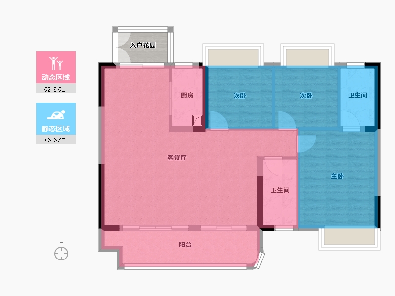 江西省-赣州市-滨江云宸-110.00-户型库-动静分区