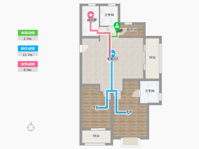 浙江省-嘉兴市-富力云亭雅居-92.07-户型库-动静线