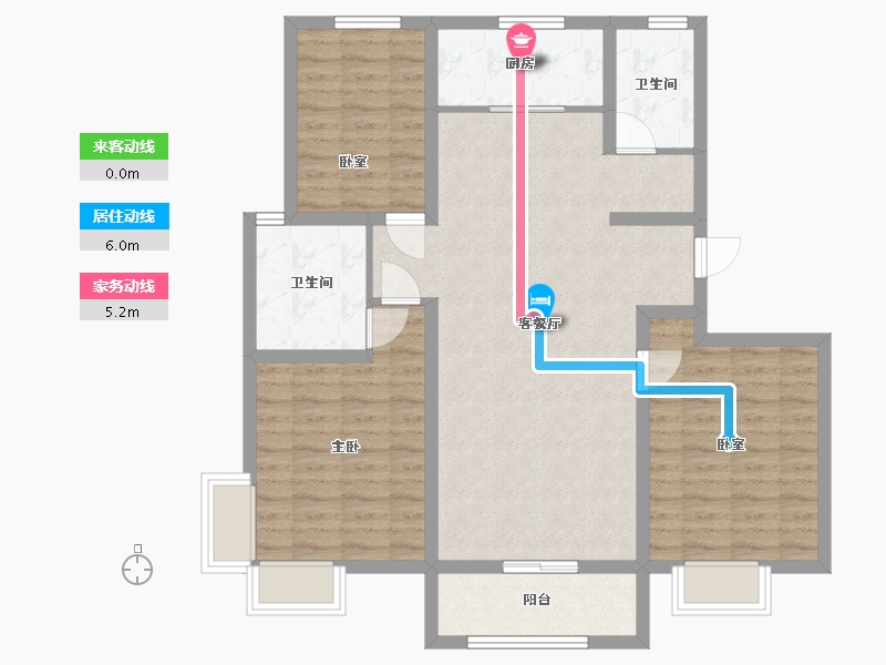 河北省-沧州市-世纪福邸-135.69-户型库-动静线