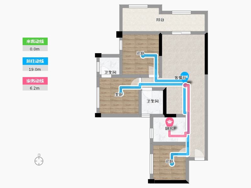 四川省-宜宾市-远达梦想N+(城北新区)-83.00-户型库-动静线