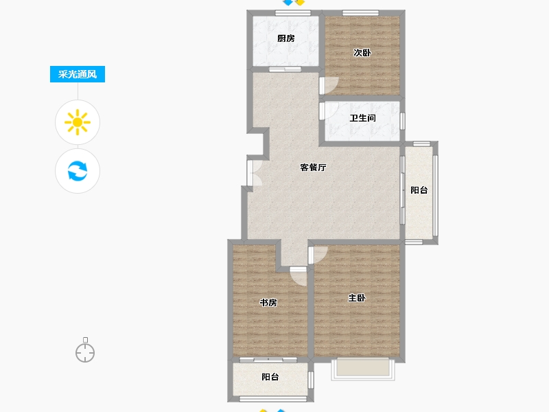 山东省-临沂市-城建锦绣城-130.00-户型库-采光通风