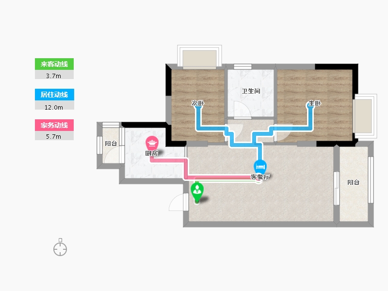 江苏省-南京市-南京恒大林溪郡-64.00-户型库-动静线