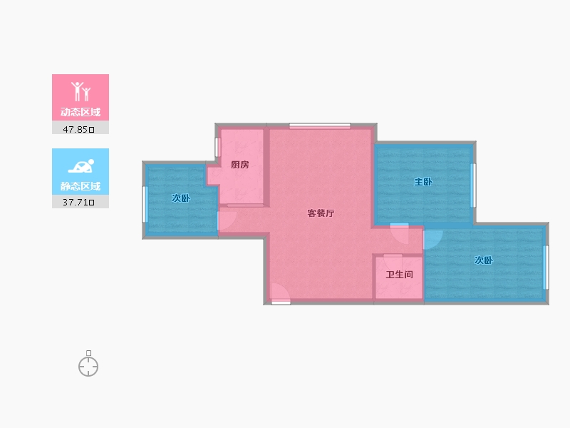 山东省-青岛市-金地宸悦-87.00-户型库-动静分区