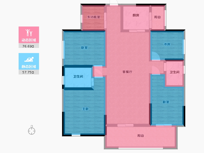 四川省-宜宾市-伴山悦城-120.00-户型库-动静分区