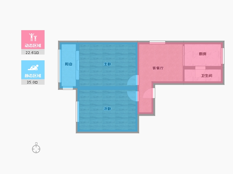 浙江省-杭州市-武林巷-55.00-户型库-动静分区