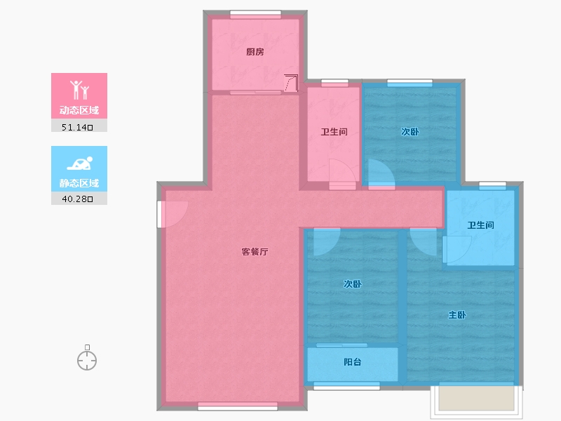 山东省-济南市-烯谷国际中心-90.00-户型库-动静分区