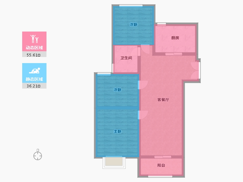 江苏省-泰州市-大华锦绣时代-82.00-户型库-动静分区