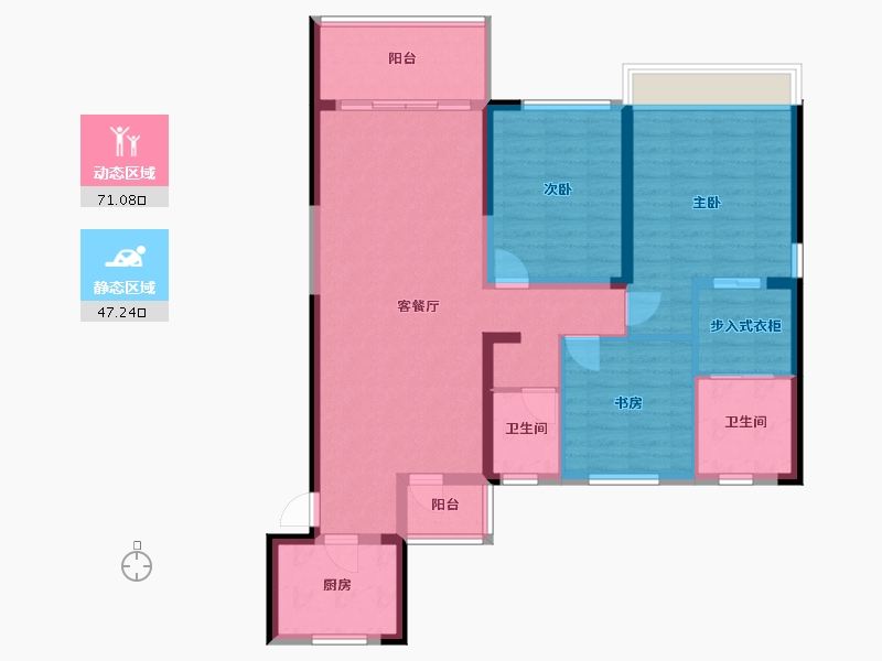 安徽省-芜湖市-华恒·华锦苑-113.98-户型库-动静分区