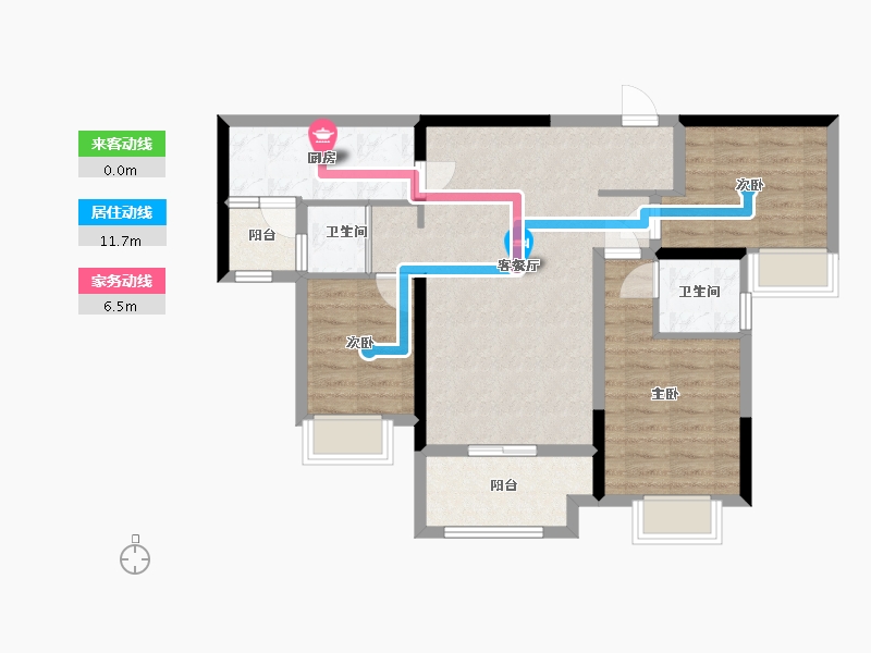 重庆-重庆市-利安·凤城学府-85.00-户型库-动静线