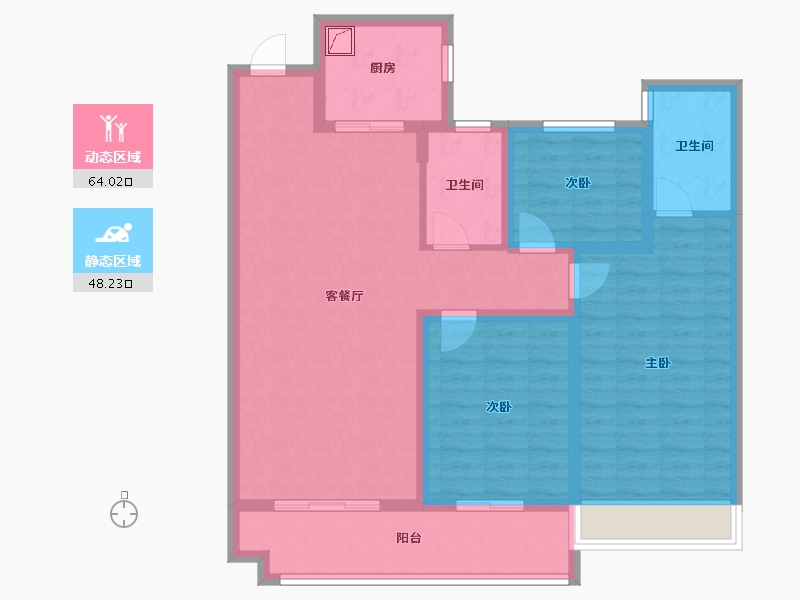 河南省-南阳市-方城中梁首府-100.00-户型库-动静分区