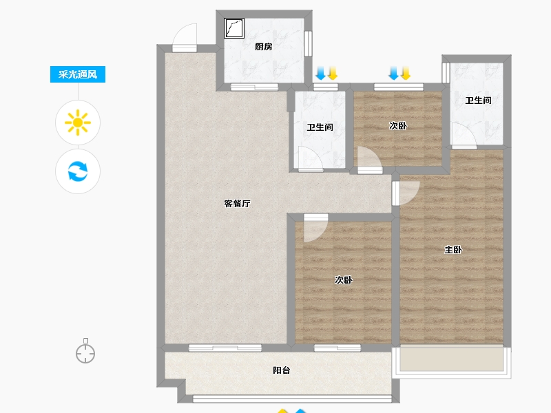 河南省-南阳市-方城中梁首府-100.00-户型库-采光通风