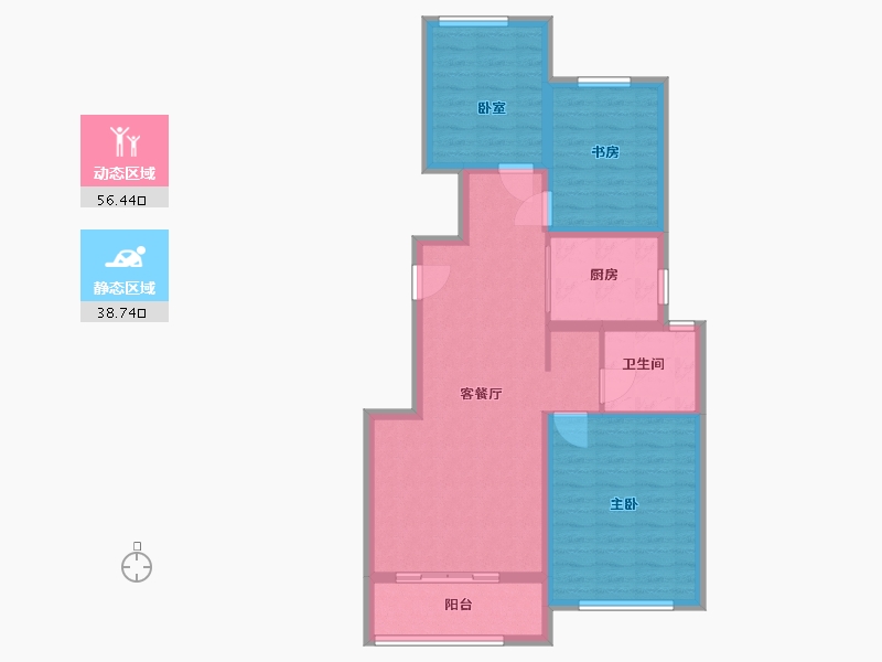 河南省-开封市-融创开封·宸院-85.33-户型库-动静分区