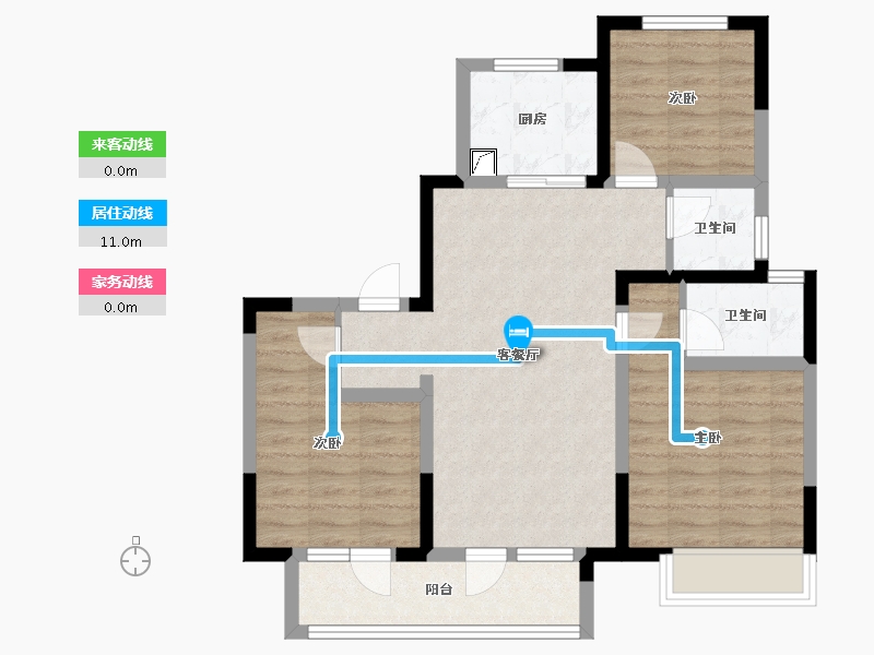 宁夏回族自治区-银川市-旭辉江南学府-88.00-户型库-动静线