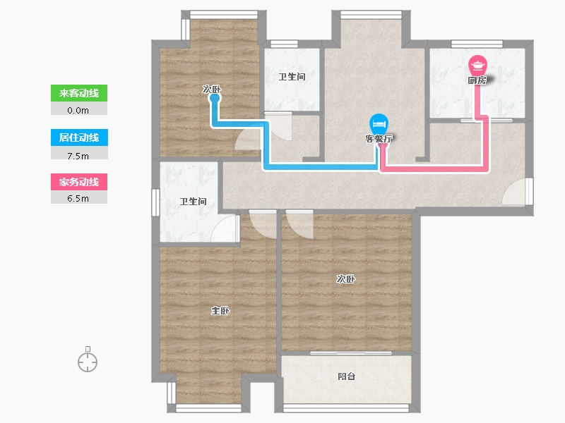 上海-上海市-崧文苑-91.00-户型库-动静线