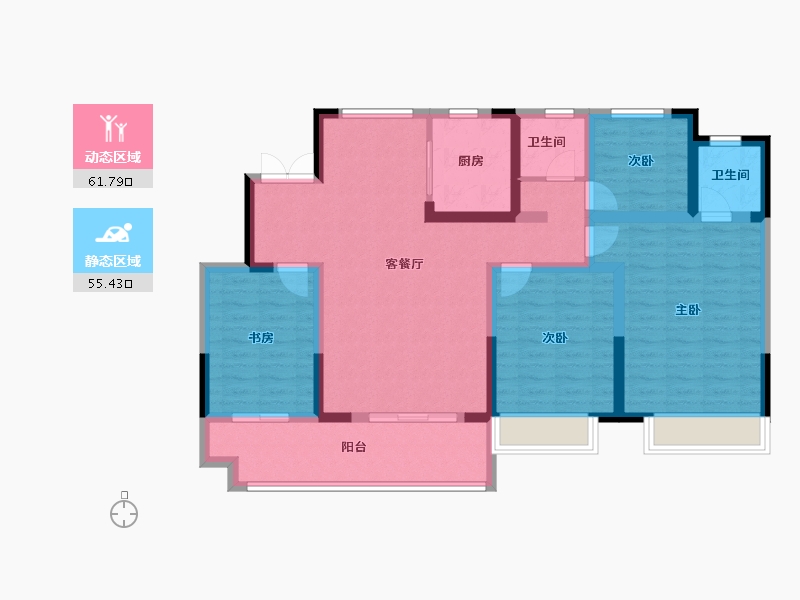 江苏省-盐城市-荣润湖畔玲珑-119.00-户型库-动静分区