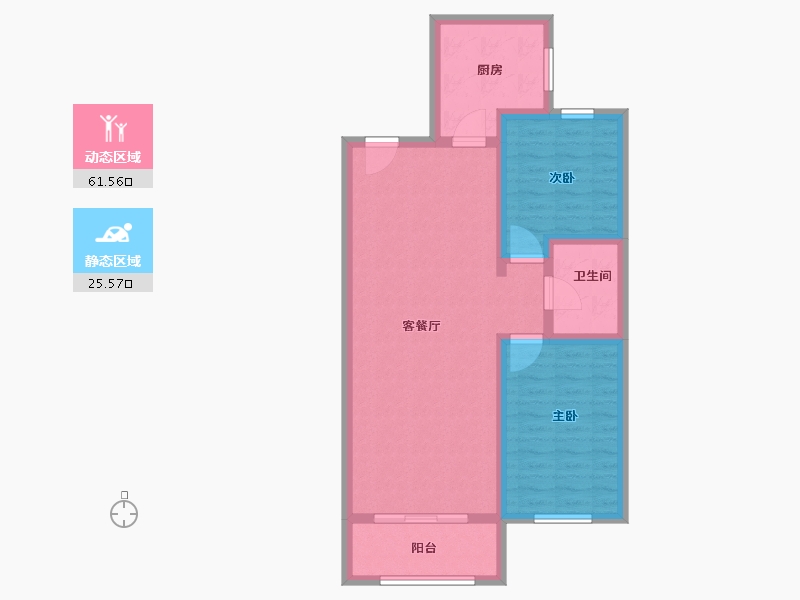 河北省-张家口市-京西梦源小区-78.00-户型库-动静分区