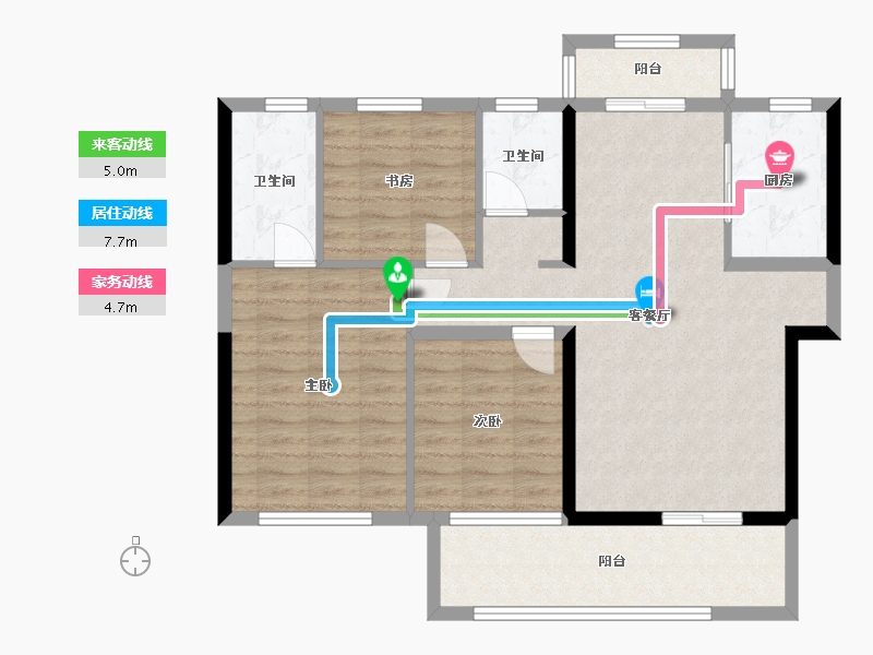 湖南省-长沙市-新华联梦想城-97.32-户型库-动静线