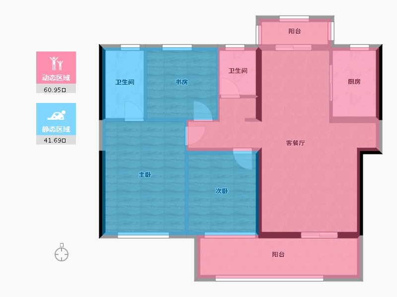 湖南省-长沙市-新华联梦想城-97.32-户型库-动静分区