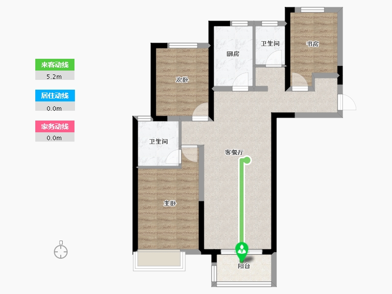 河南省-郑州市-绿地花语城-90.00-户型库-动静线