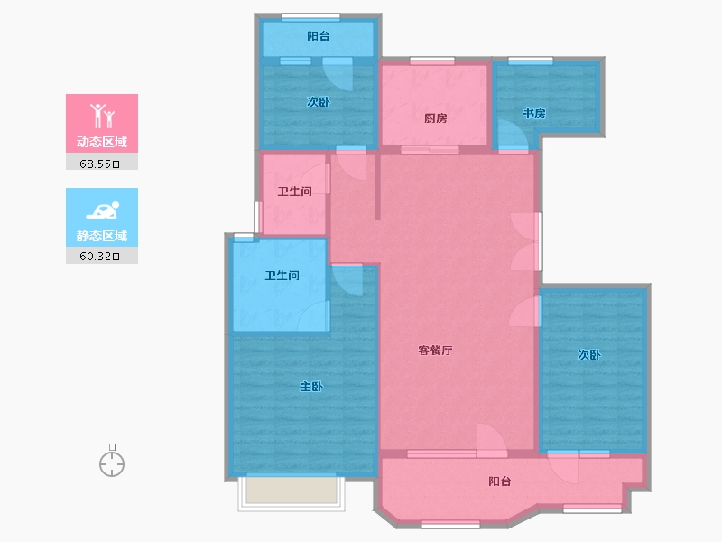 山东省-济宁市-瑞马世家-116.00-户型库-动静分区