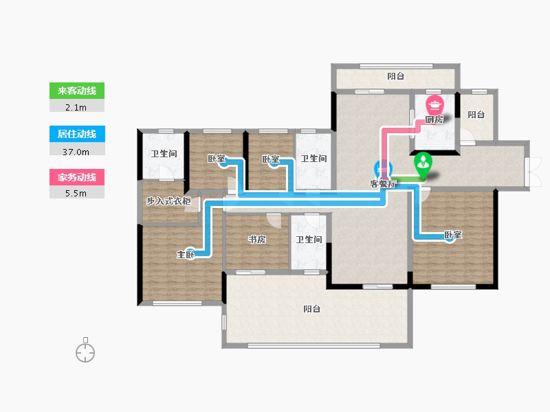 广东省-汕尾市-华夏东方明珠-144.00-户型库-动静线