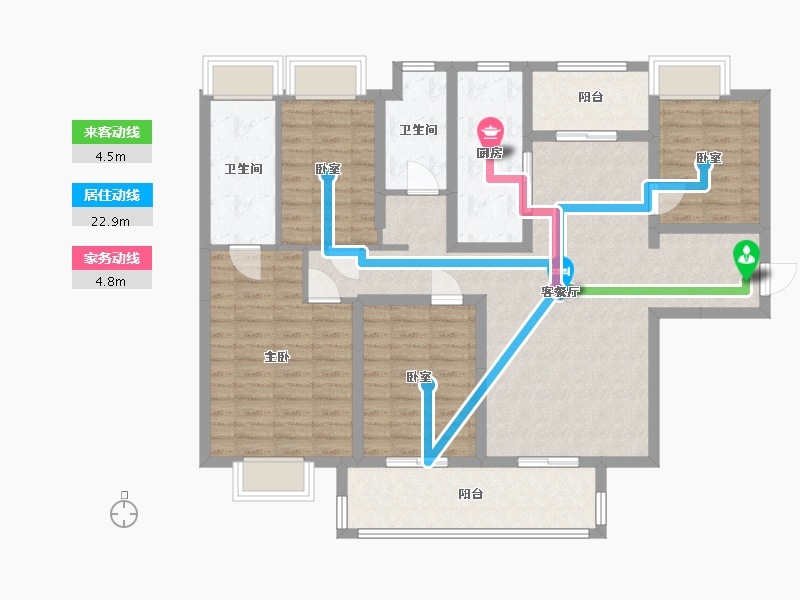 湖南省-长沙市-时代梅溪领峰-117.00-户型库-动静线