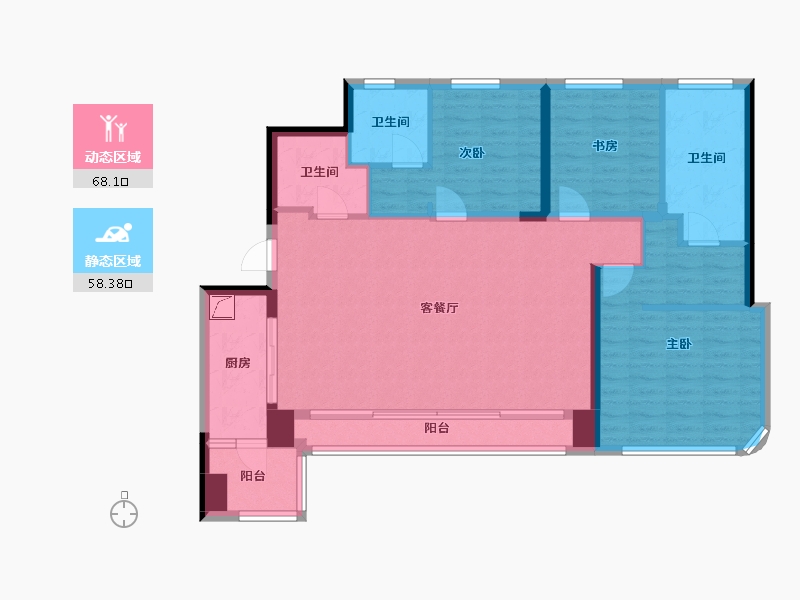 广东省-深圳市-世茂深港国际中心-185.00-户型库-动静分区