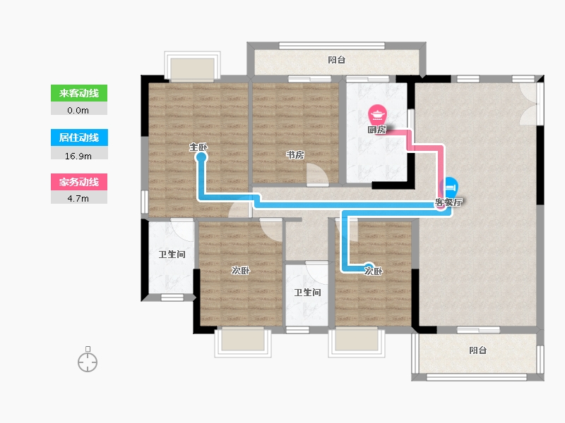 广西壮族自治区-南宁市-蟠龙小区-143.00-户型库-动静线