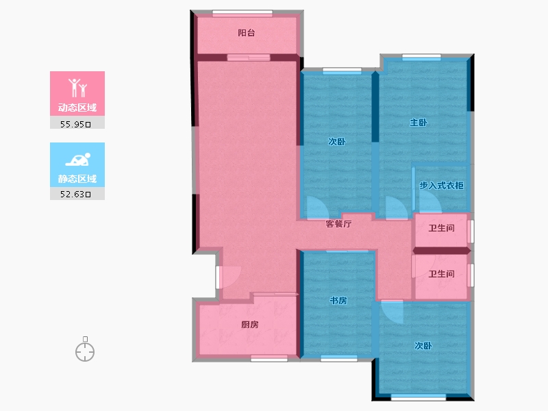 湖南省-长沙市-孔雀台-100.00-户型库-动静分区