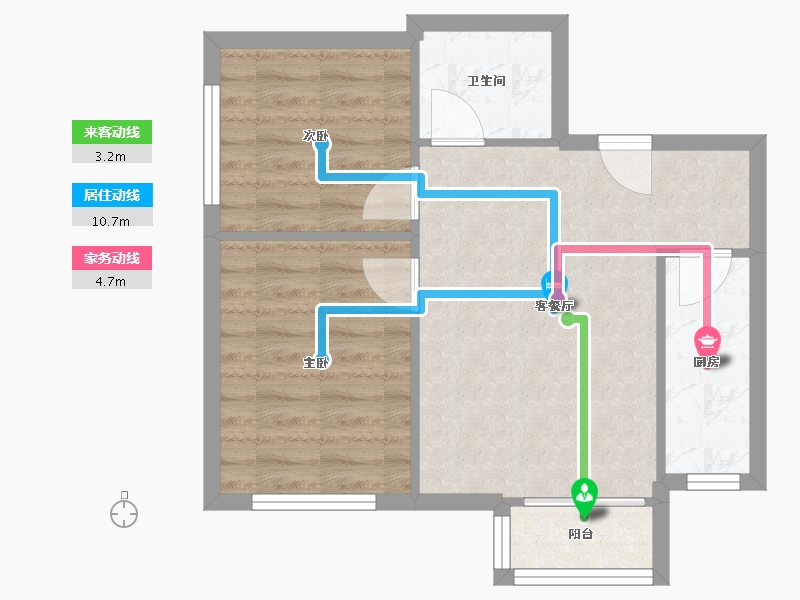 北京-北京市-双兴小区-65.00-户型库-动静线