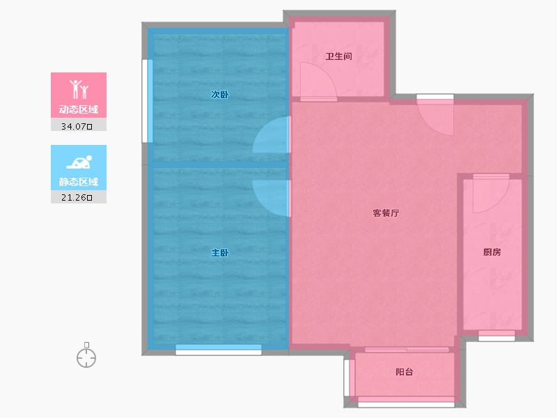 北京-北京市-双兴小区-65.00-户型库-动静分区