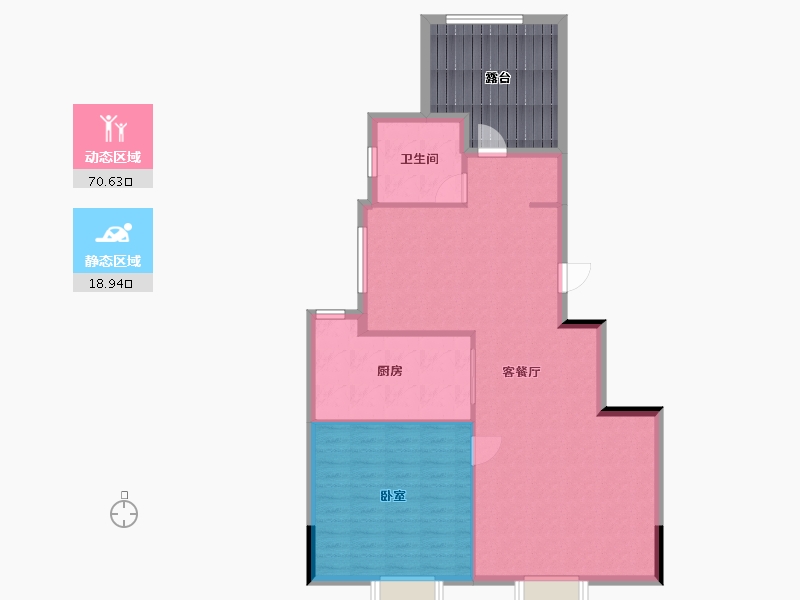 上海-上海市-佘山望-93.56-户型库-动静分区