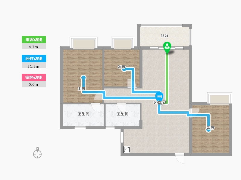 湖北省-孝感市-水岸华府-95.00-户型库-动静线