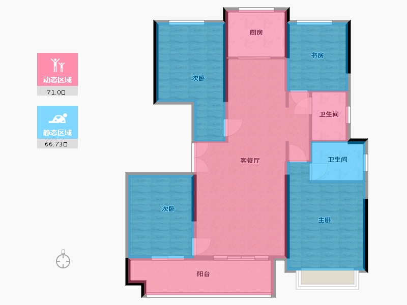 安徽省-蚌埠市-兰凌御府-C区-125.00-户型库-动静分区