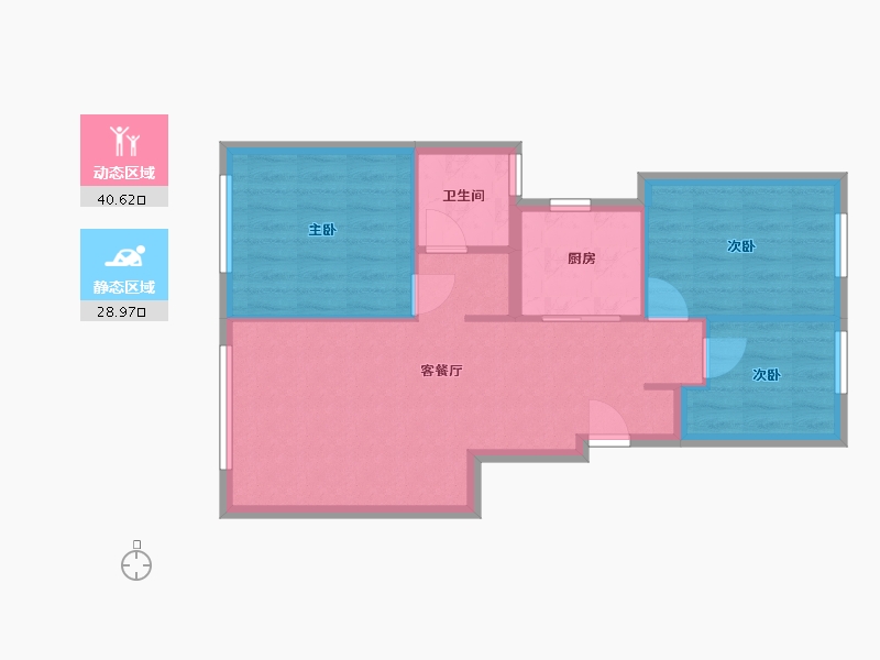 北京-北京市-中海首钢·长安云尚-71.00-户型库-动静分区