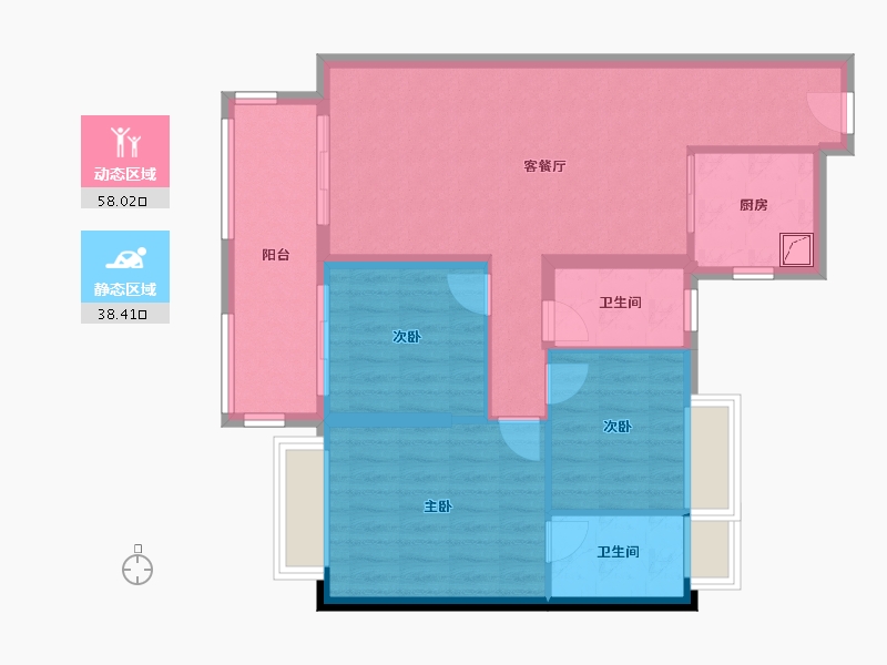 江苏省-盐城市-建湖碧桂园-115.00-户型库-动静分区