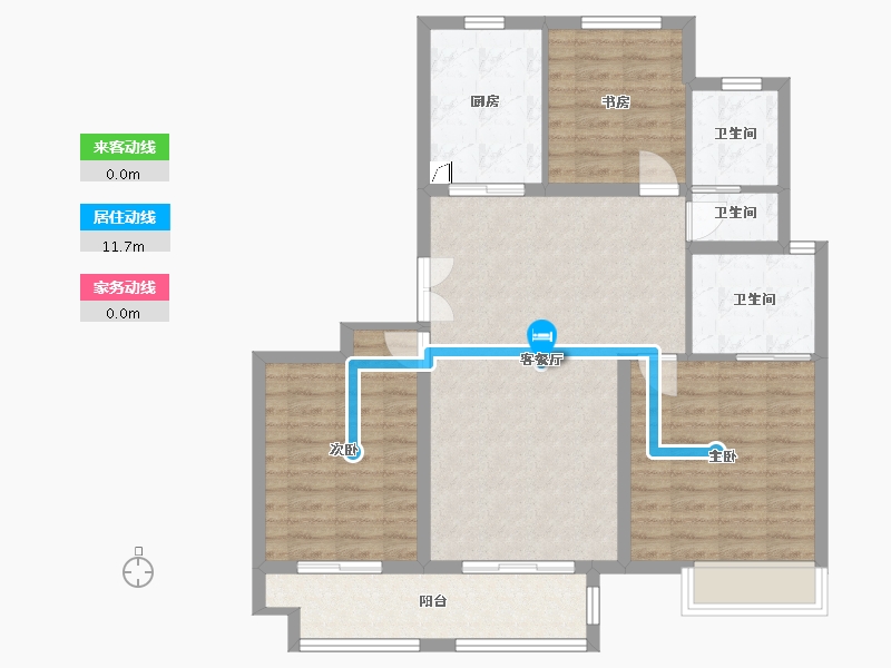 江苏省-南通市-和合苑-95.00-户型库-动静线