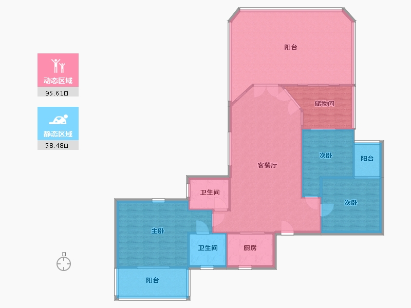 四川省-成都市-天鹅湖花园-130.00-户型库-动静分区