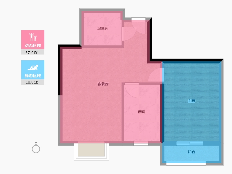 陕西省-西安市-枫林一品-55.00-户型库-动静分区