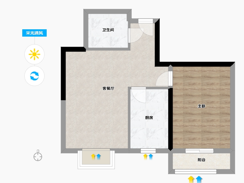 陕西省-西安市-枫林一品-55.00-户型库-采光通风