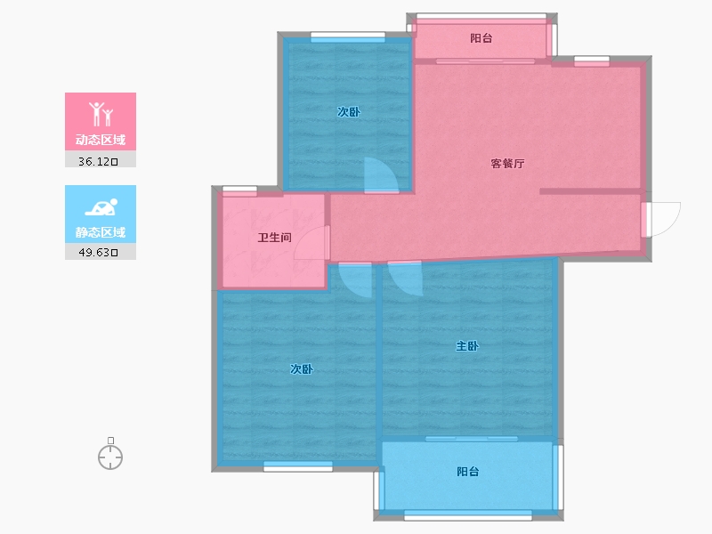 上海-上海市-南新东园-71.00-户型库-动静分区