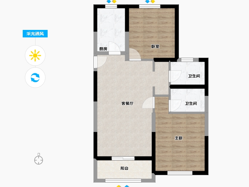 上海-上海市-秋雅苑-70.00-户型库-采光通风