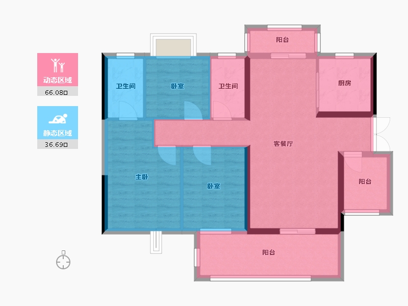 广东省-惠州市-华林苑-92.00-户型库-动静分区