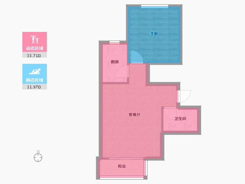 北京-北京市-酷特小区-42.00-户型库-动静分区