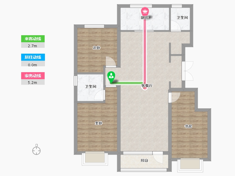 河北省-唐山市-华理家园二期-98.15-户型库-动静线