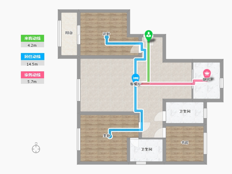 山东省-济南市-劝学里-104.00-户型库-动静线