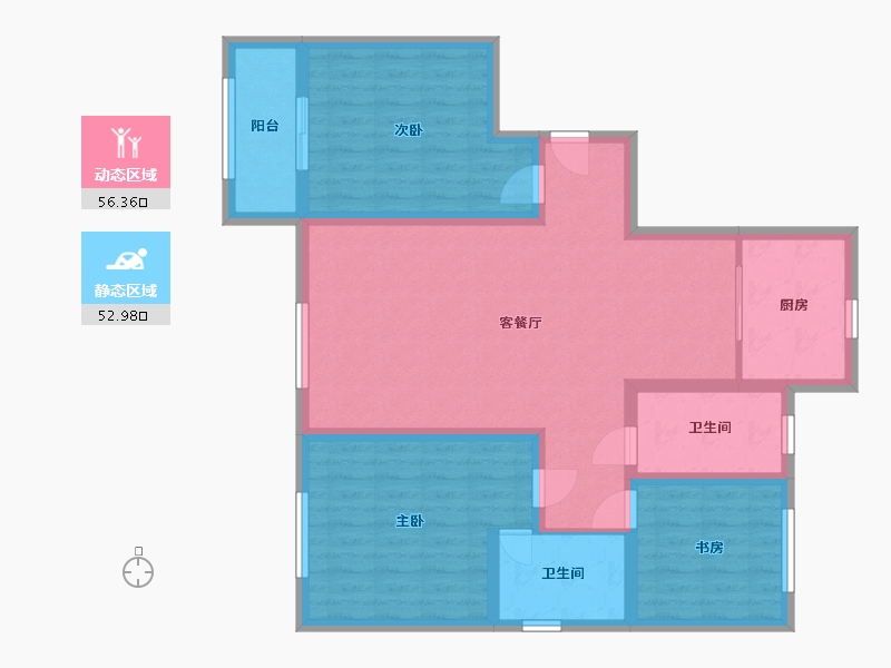 山东省-济南市-劝学里-104.00-户型库-动静分区